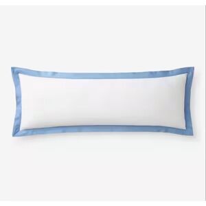 The Company Store Border Percale Lumbar Porcelain Blue 14x 40 Throw Pillow Cover